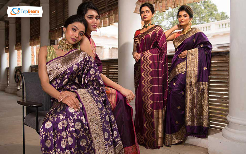 Shop for exclusive Banarasi saree and other local handicrafts